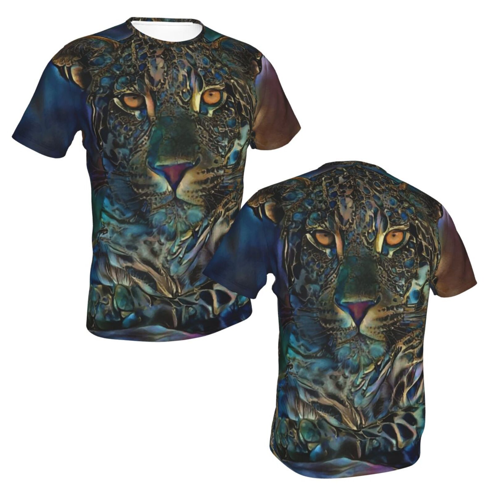 Классическая футболка Лариа Леопард Смешанные элементы мультимедиа
