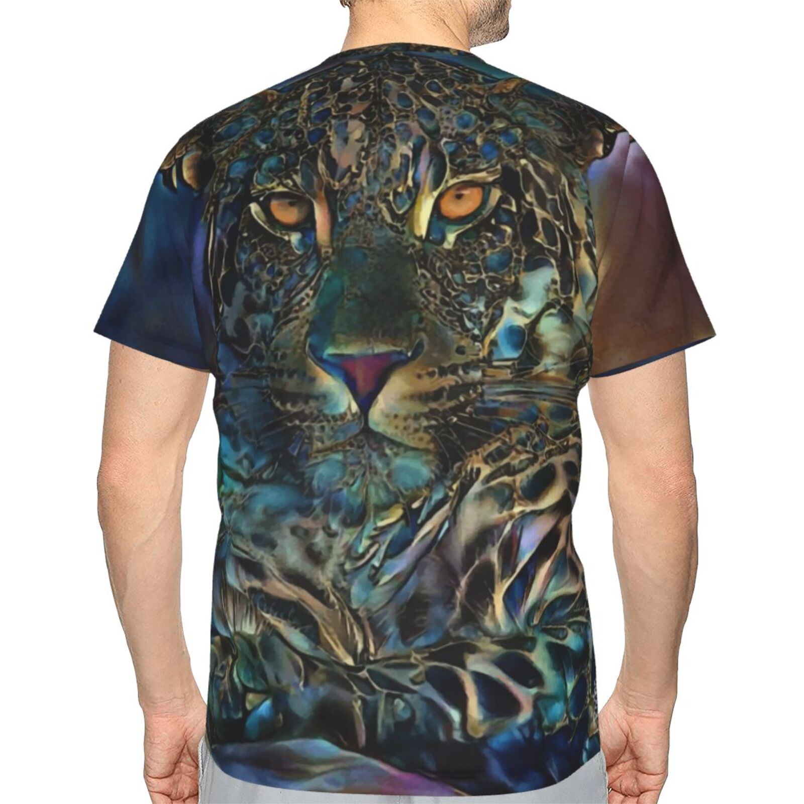 Классическая футболка Лариа Леопард Смешанные элементы мультимедиа