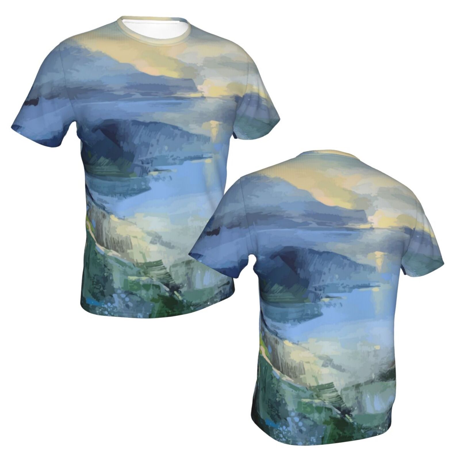 Классическая футболка Спокойное море Элементы рисования