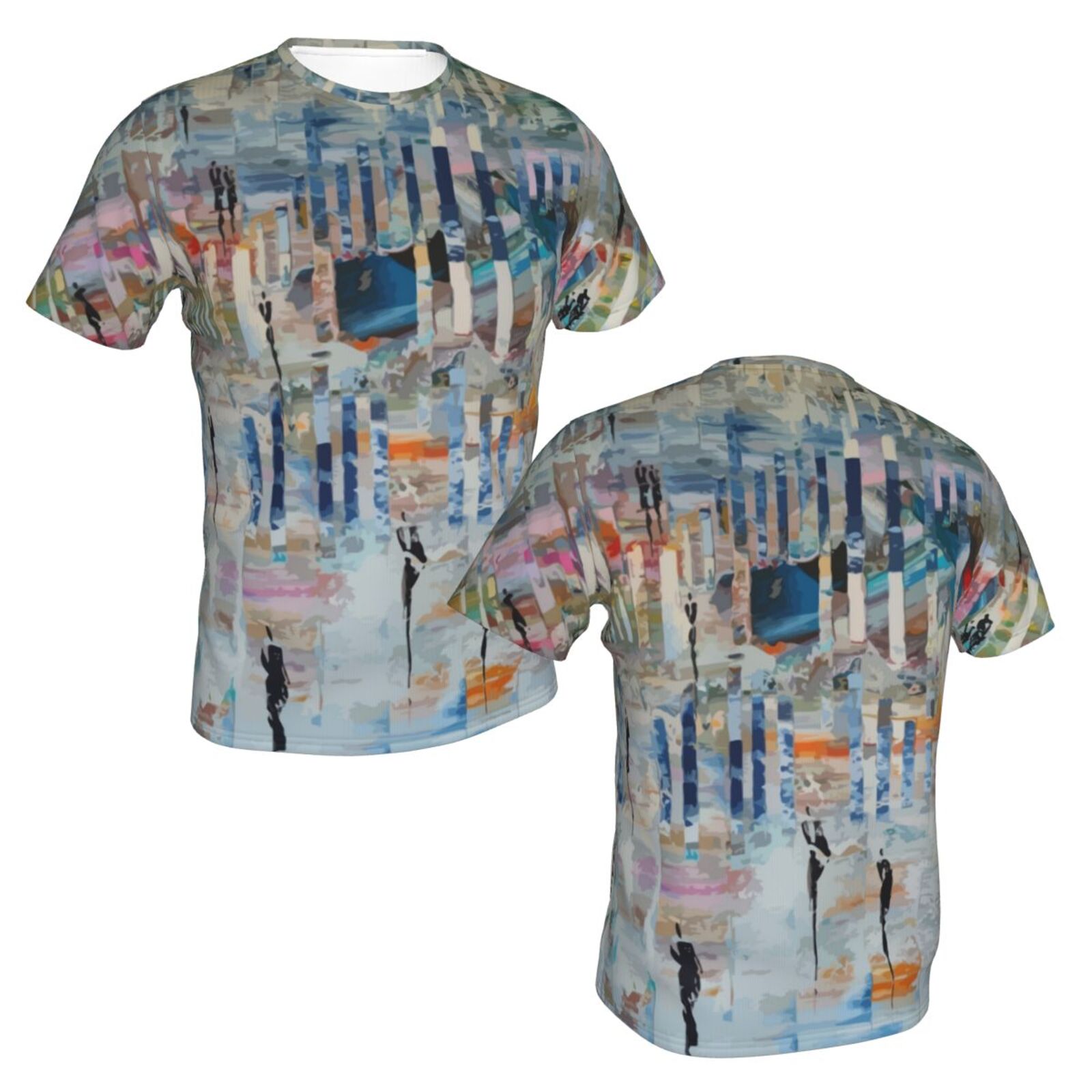 Классическая футболка Прогулка в абстрактном мире Элементы рисования