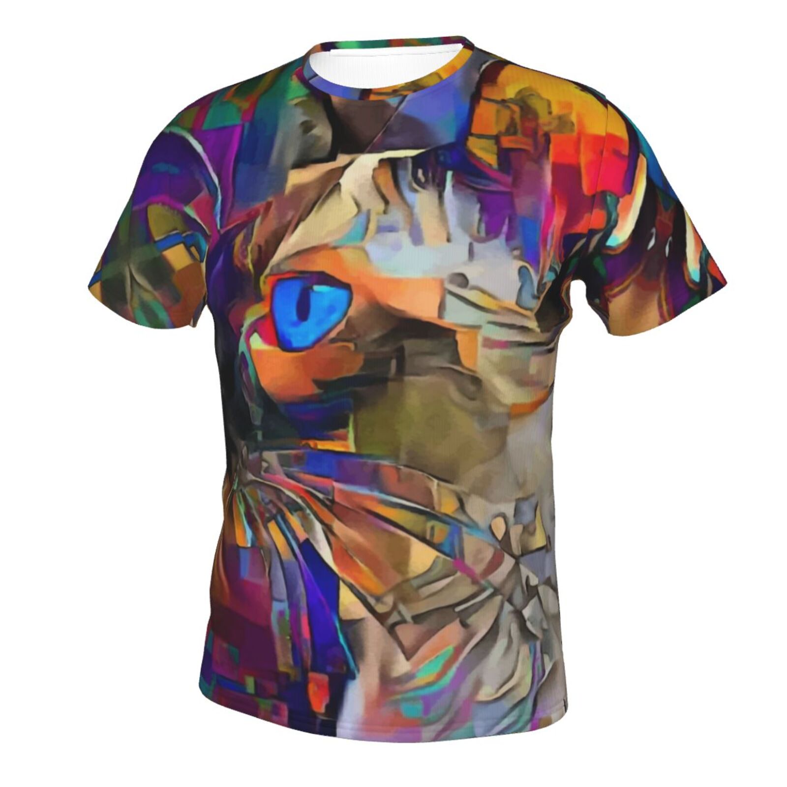 Классическая футболка Сиамский мальчик Кот Смешанные элементы мультимедиа